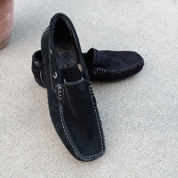 Black Suede Driving Moccasin/Loafer Size 41 Men\'s Shoes Slip On main image 10